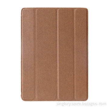 High-end leather case for iPad air with 4 folders